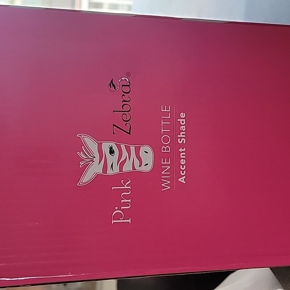 Pink Zebra - Wine Bottle Accent Shade - Picture 2 of 3